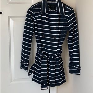 Blue stripped overcoat